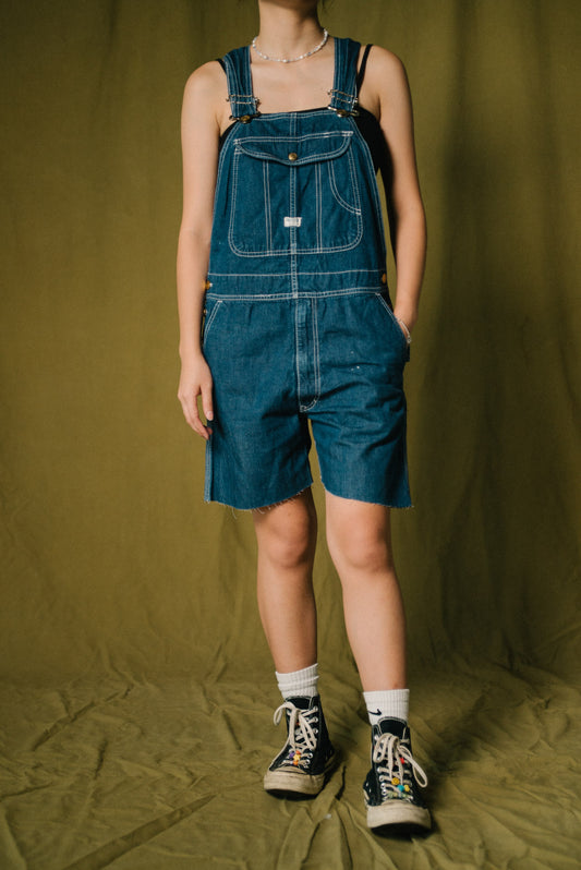1990s Edwin Dungarees Contrast Stitch