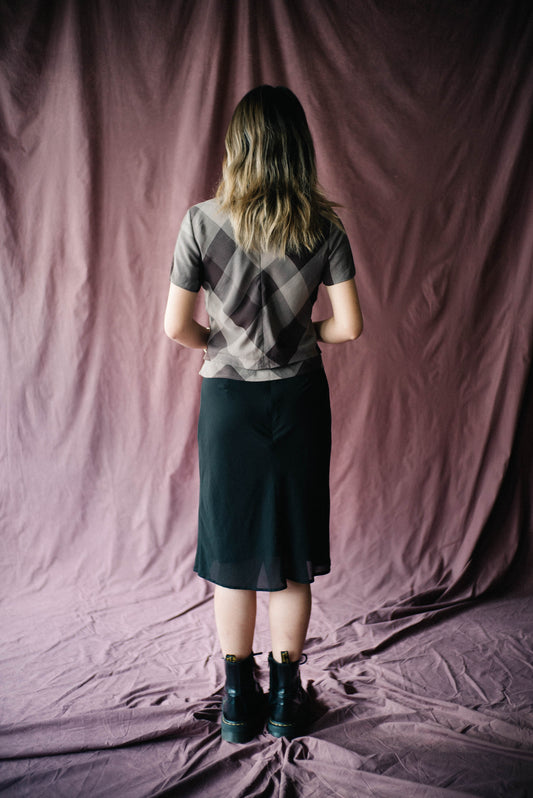 1990s Bias Cut Top