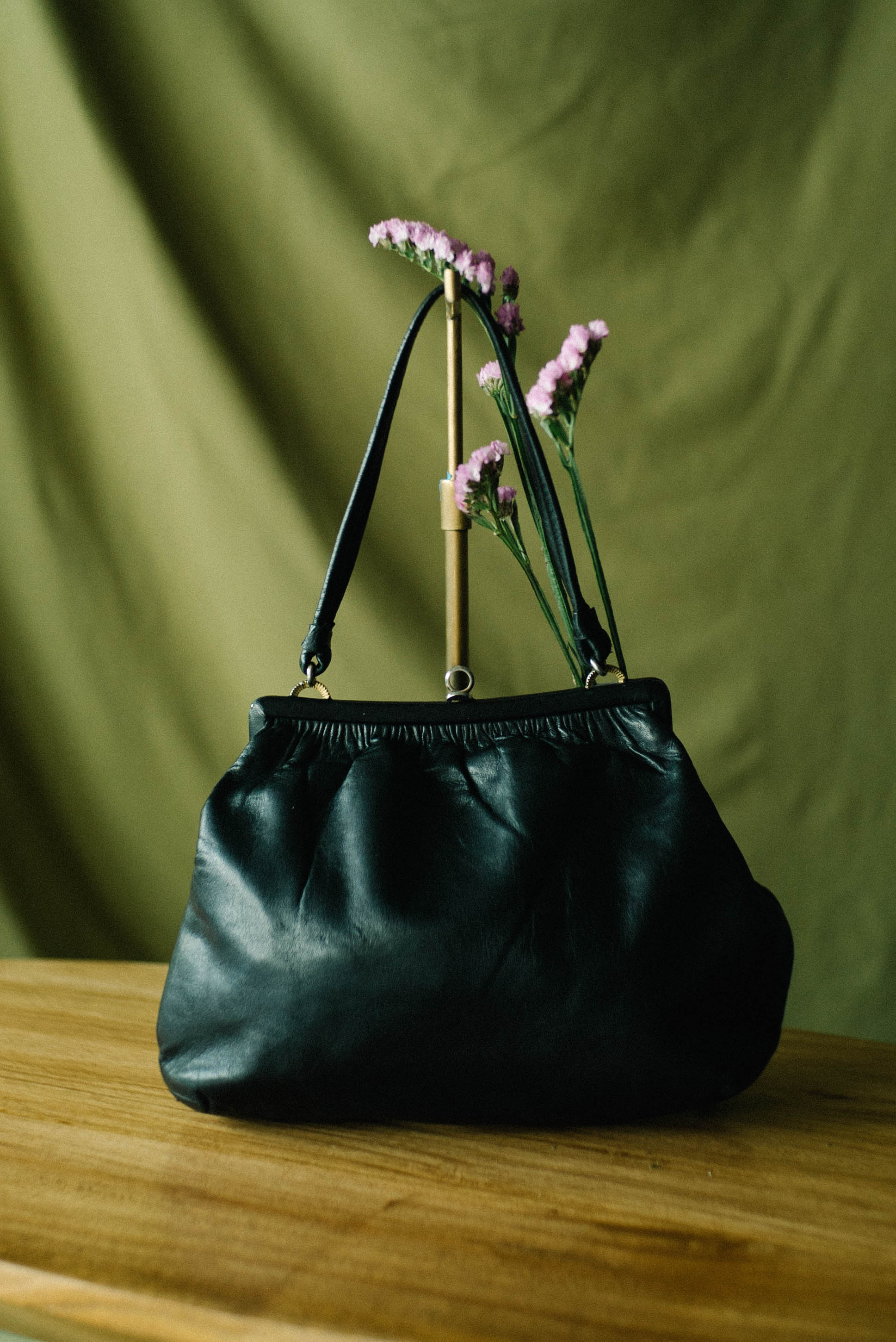 Black slouchy purse on sale