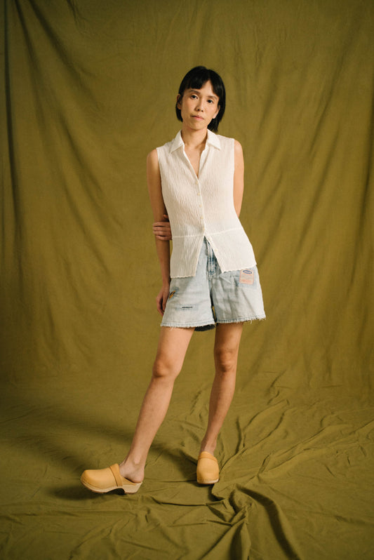 1990s Crinkle Blouse