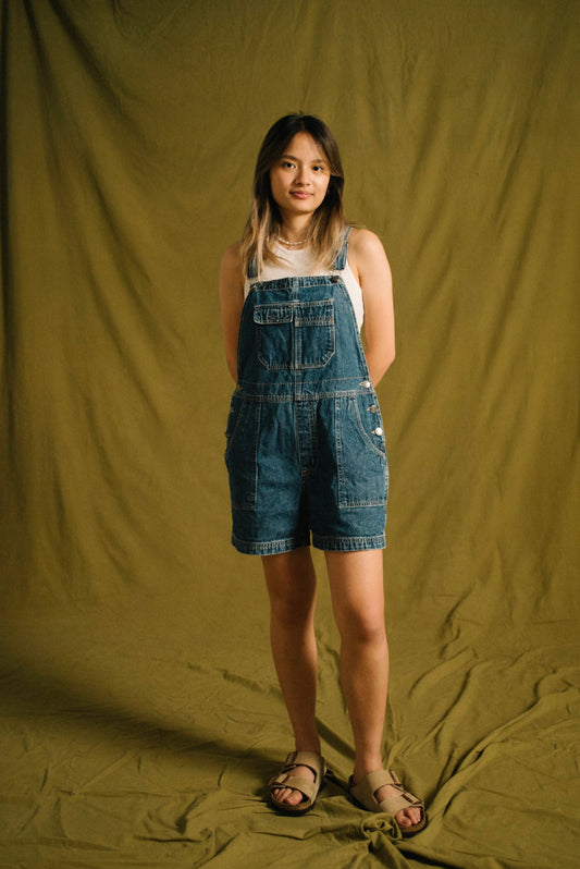 1990s Mid Wash Dungarees