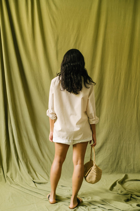 1990s Beige Striped Shirt